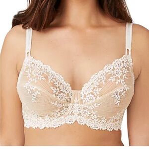 Wacoal 65191 36C Embrace Lace Underwire Bra Sand Ivory Nude 36 C